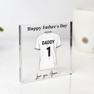 Personalized Football Shirt Plaque for Dad and Grandad | Father&#39;s Day, Birthday, and Christmas Gift | Gifts for Men | Custom Football Jersey