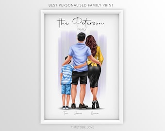 Personalised Family Print, New Home Gift, Family Prints, Family gift, wedding gift, father's day gifts, Mother's Day gift, Framed print