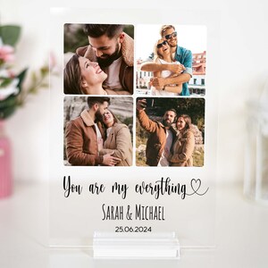Você é meu tudo: presente personalizado com foto de casal, presente para casal, lembrança romântica para casal, presente para ela, moldura para colagem de fotos