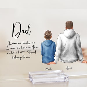 Personalized Father&#39;s Day Acrylic Plaque Gift from Son