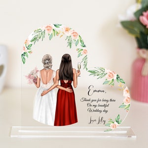 regali di ringraziamento per le damigelle d'onore, targa proposta damigella d'onore, regalo damigella d'onore, sorelle nel cuore, regalo cognata, biglietto di ringraziamento