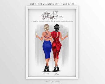 Best Friend print, Friendship print, Birthday gifts for friend, personalised gifts for friends, friendship gifts,Bestie Gift,Framed,BFF Gift
