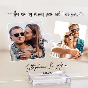 Eres mi regalo de foto de pareja de pieza de rompecabezas perdida, Razones por las que te amo foto de collage, Regalo de novia personalizado, Regalo de aniversario para ella