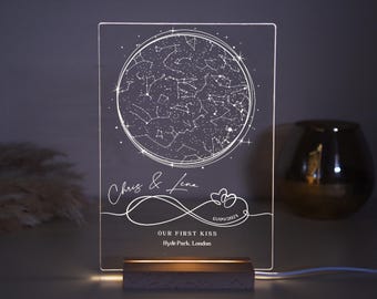 Custom Star Map Night Light: Personalized Constellation Gift