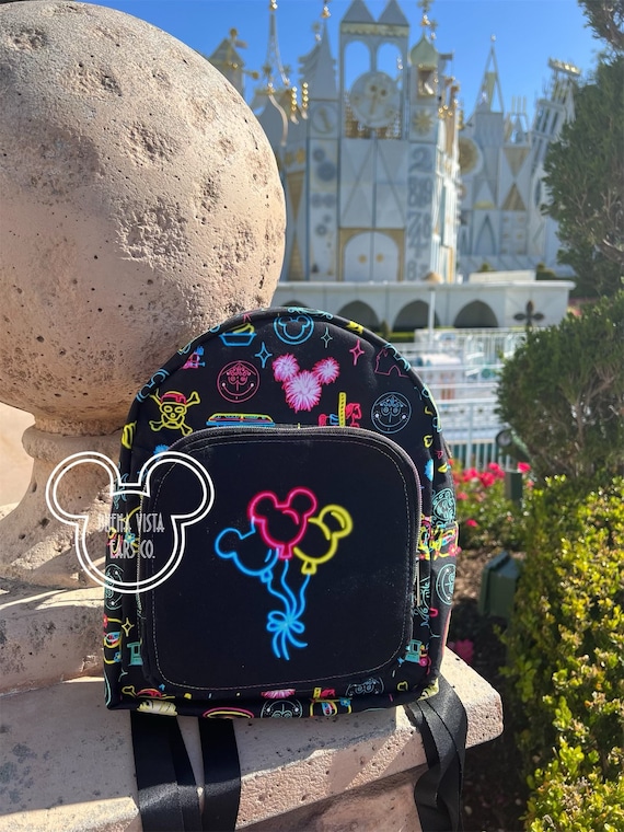 Neon Disney Park Icons Mini Backpack