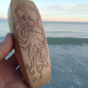 Wooden Bottle Opener // Octopus