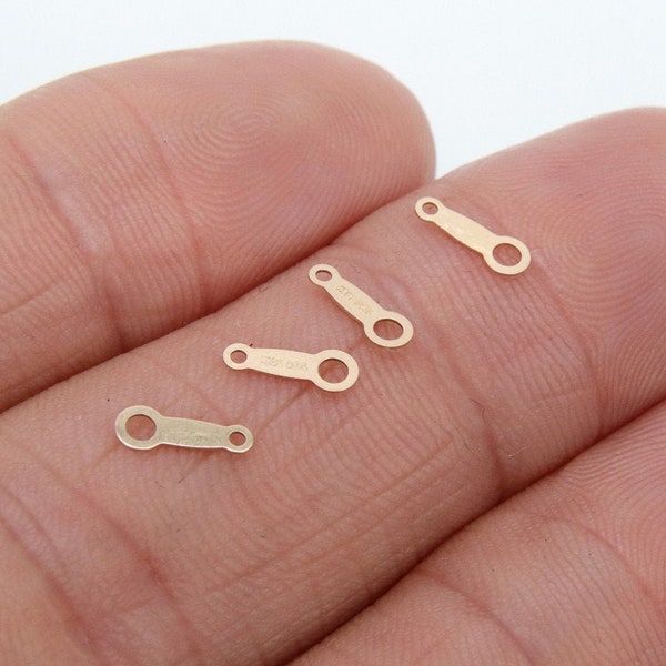 14 K Gold Filled Quality Tag Ends, 14 20 Stamped, 14K Gold Chain Jewelry Tag Ends #2112, 8 mm