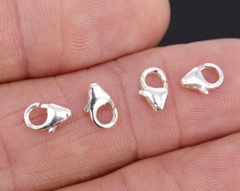 925 Corchetes De La Garra De La Langosta De La Plata Esterlina, Con 925 Sello 8 14x4 7x2 3 Mm