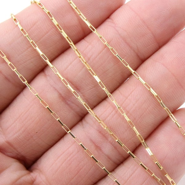 14 K Gold Filled Box Chains, 14 20 Unfinished By The Foot CH #710, 3 mm Venetian Thick Box Chain