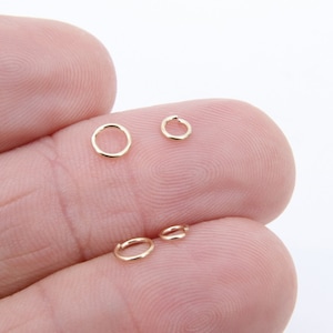 14 K Gold Filled Jump Rings, 3.0 4.0 or 5.0 mm Open Snap Close Rings, 22 Gauge Rings, 14 20 Jewelry Findings