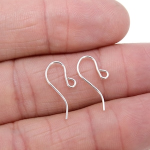 925 Sterling Silver Ear Wire Hooks, Fancy Elegant Wire Earring Findings # 2170, Open Loop Components, 14 K Gold Filled 14 20 Jewelry
