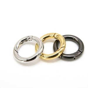Gunmetal Black Plated Clasp Ring Connector 20 mm Jewelry Clasps in Gold, Silver, Black Ring Clips