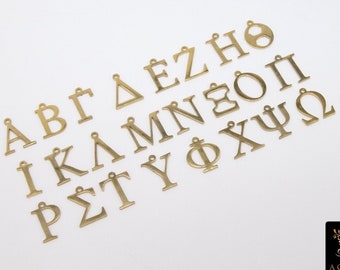 Ciondoli in oro con alfabeto greco, iniziali in acciaio inossidabile, collane o bracciali con nomi di confraternite con iniziali, braccialetti dell'amicizia