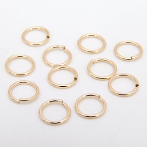 14 K Gold Filled Jump Rings, 7 mm 8 mm 9 mm, or 10 mm Open Snap Close Rings, Very Strong Thick 18 or 19 Gauge, 14 20 Jewelry Findings