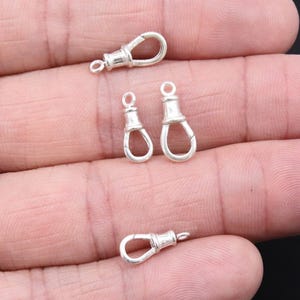 925 Sterling Silver Swivel Clasps, 13 mm or 16 mm Small Albert Push Clip Clip #2829, Fob Watch Charm or Pendant Clips, Jewelry Findings