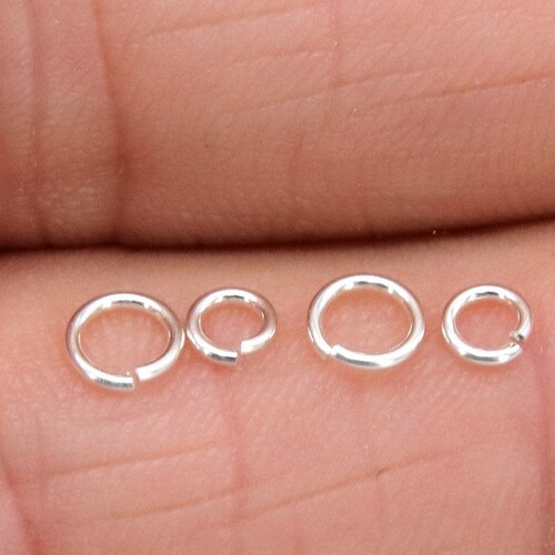 925 Sterling Silver Jump Rings Open Snap Close Rings 4 Mm 5 Etsy