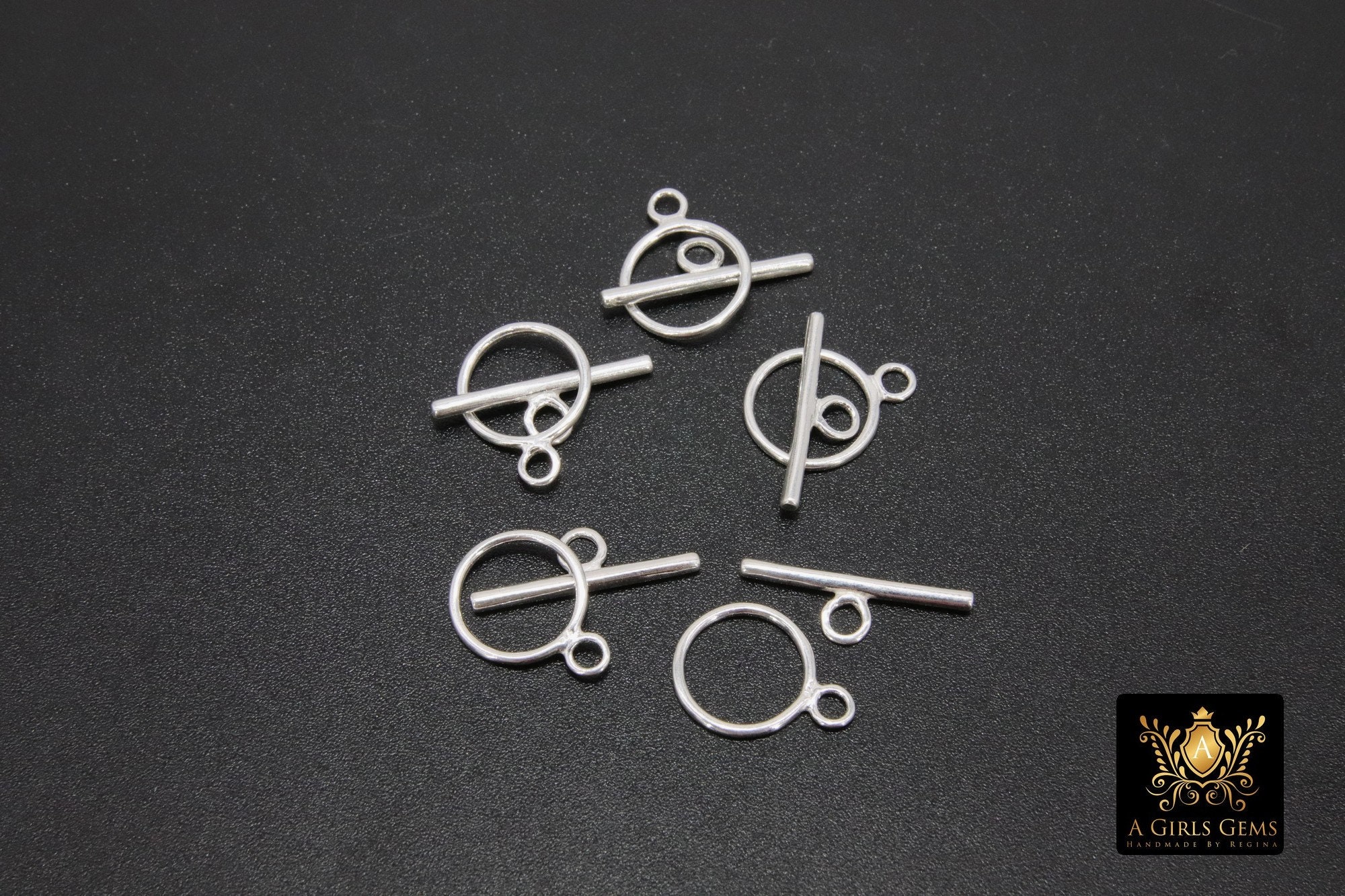 925 Sterling Silver Toggle Clasp Set 16 X 12 Mm Toggle Ring - Etsy UK