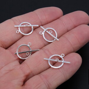 Large 925 Sterling Silver Toggle Clasp Set, 17 X 14 Mm Toggle Ring ...