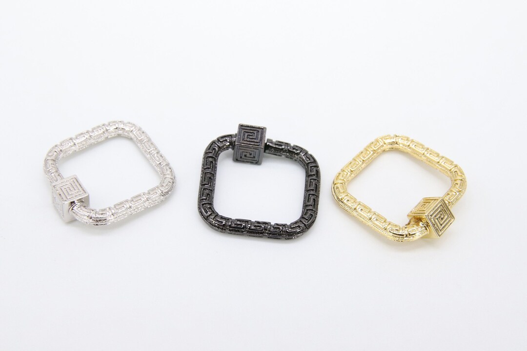 Interlocking Filigree Slider Heart Screw Clasps, Gold Filigree Engraved Interlocking Connector #2635 ...