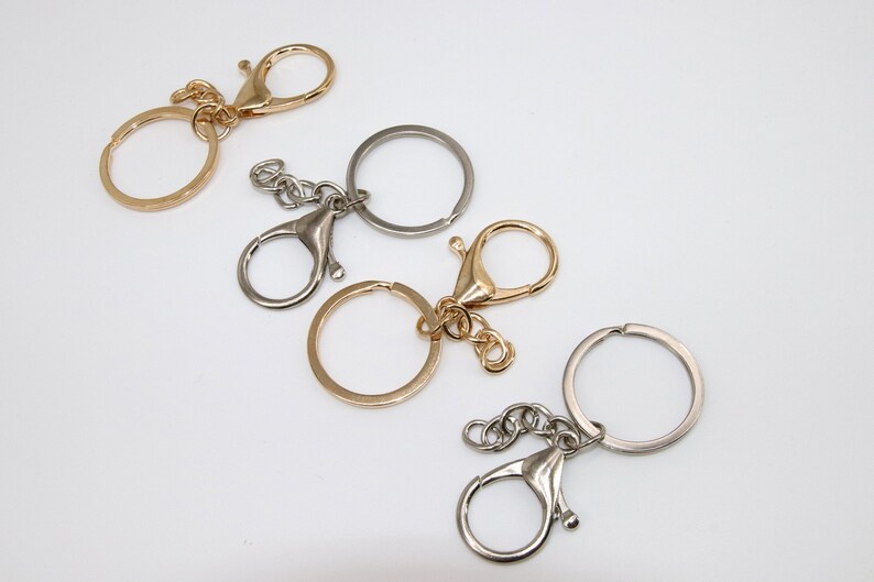 Lobster Clasp Key Ring Silver and Gold in Matte Purse Hook Etsy