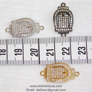 Clear CZ Belt Buckle Ring - .925 Sterling Silver Micro Pave Band, Sizes 5-10 - View #10