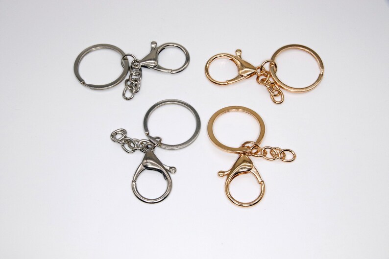 Lobster Clasp Key Ring Silver and Gold in Matte Purse Hook Etsy