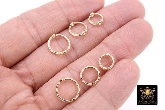 Gold Insert Ring Spacer Beads, 20 pcs Saturn Jump Ring For Beads, Circular  Encasing Caps 6