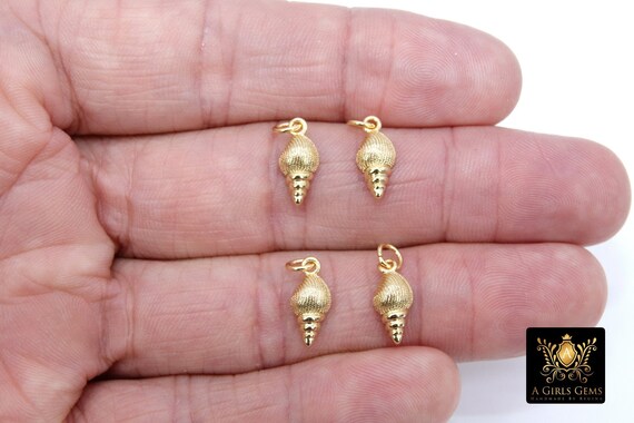 Spiral shell charm sale