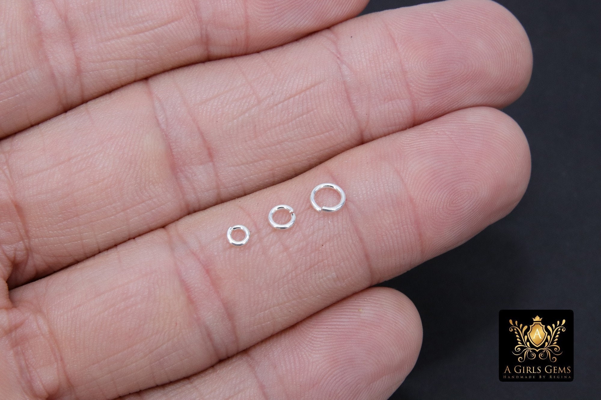60pcs 925 Sterling Silver Jump Rings, 4mm 5mm 6mm Assorted Size
