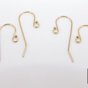 14 K Gold Filled Ear Wire Hooks Ball End Earring Findings - Etsy