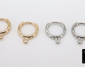 Piezas para pendientes redondos con cierre de palanca lisa, tubo de 2,25 mm de grosor n.° 2508, aros de oro y plata de alta calidad, cierres de alambre, bucles abiertos, a granel