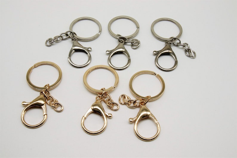 Lobster Clasp Key Ring Silver and Gold in Matte Purse Hook Etsy