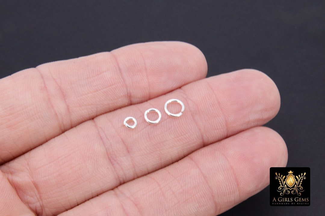 925 Sterling Silver Jump Rings, Open Snap Close Rings, 4 Mm 5 Mm or 6