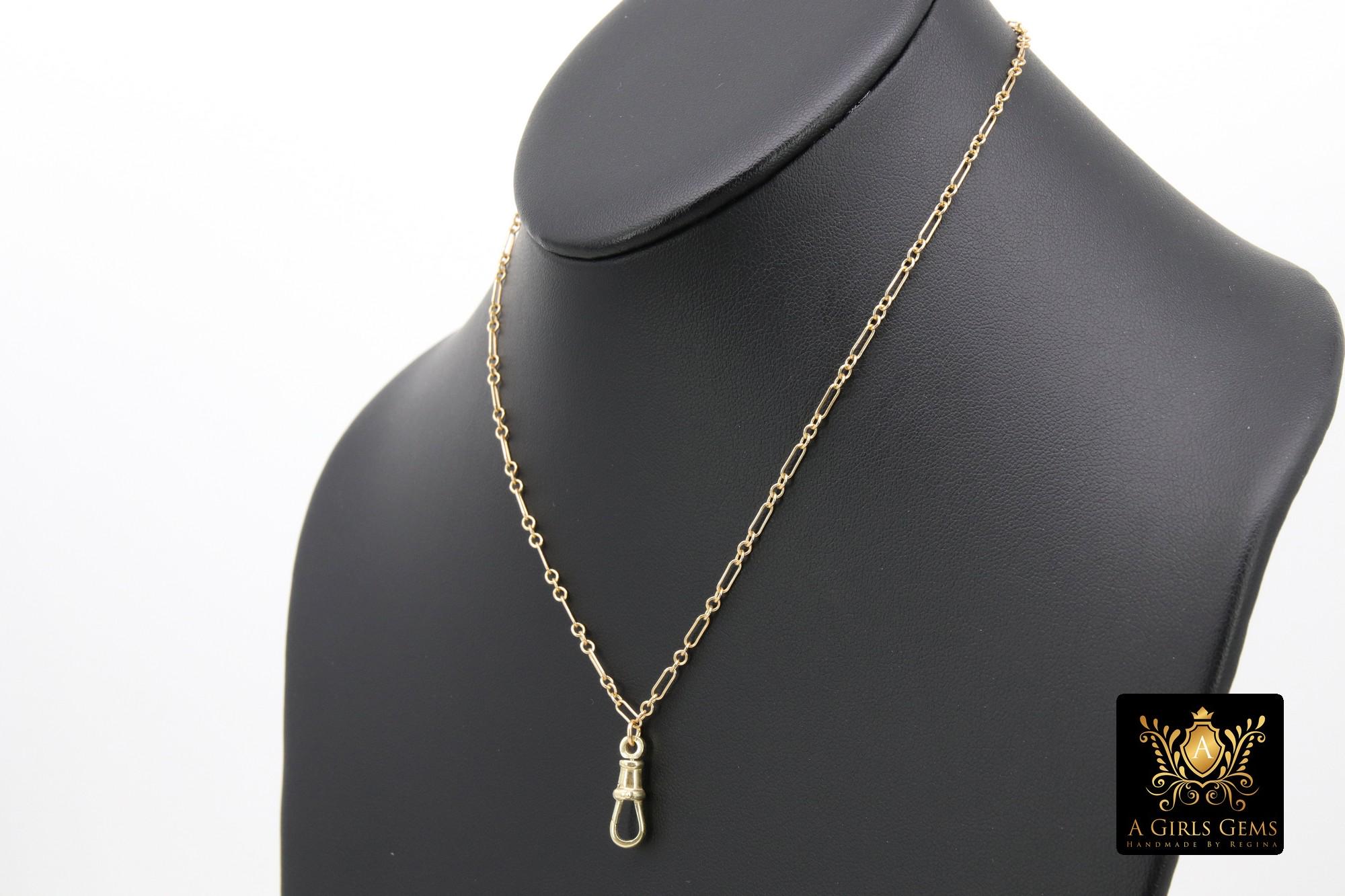 14 K ゴールドフィルド スイベル フォブ チェーン ネックレス