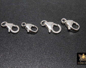 925 Sterling Silver Lobster Clasps, Silver Trigger Clasps # 2774, Sizes 6 x 10 - 11.5 mm, or 7 x 12 or 13 mm, For Necklaces and Bracelets
