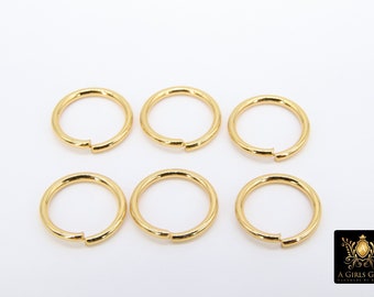 Stainless Steel Gold Jump Rings, 13 mm Open Twisted Silver Rings #384, – A  Girls Gems