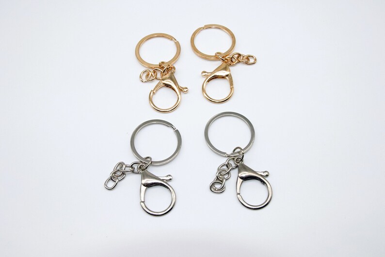 Lobster Clasp Key Ring Silver and Gold in Matte Purse Hook Etsy