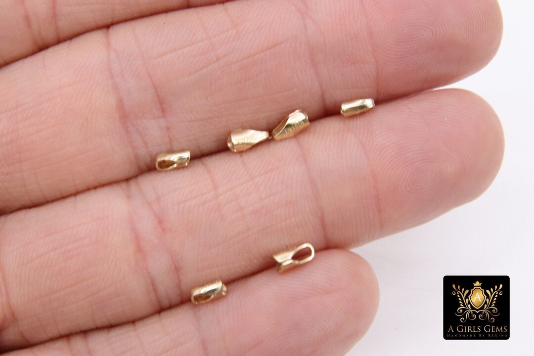 14 K Gold Filled End Caps, Gold Chain Stamped End Caps 2244, 1.5 or 2.0 Mm ID Hole, Jewelry