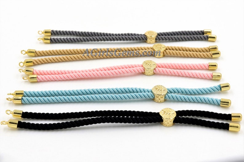 Milian Silk Cord Half Finished Bracelet Adjustable Half - Etsy