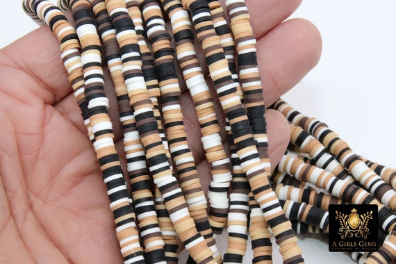 Perles d'argile polymère faites à la main rondes plates en gros