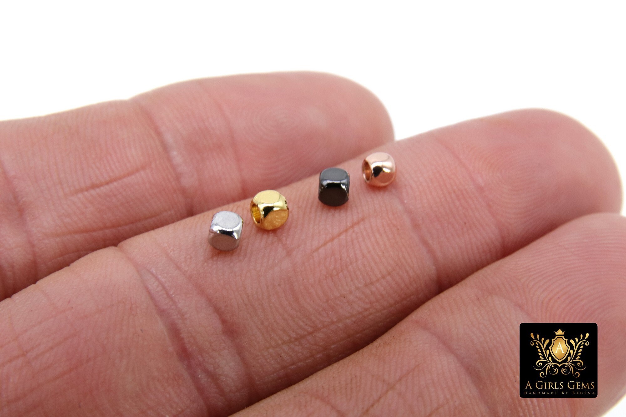 Square Spacer Beads 20 Pcs Box Spacer Beads 2494 4 Sizes Etsy