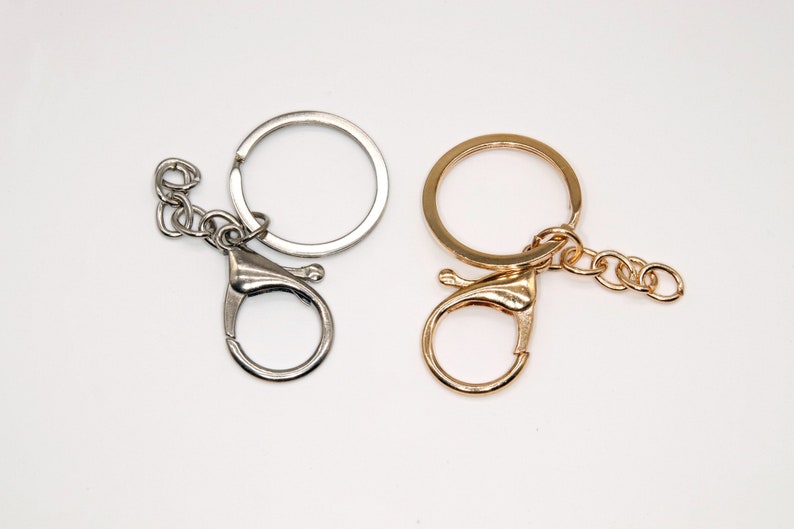 Lobster Clasp Key Ring Silver and Gold in Matte Purse Hook Etsy