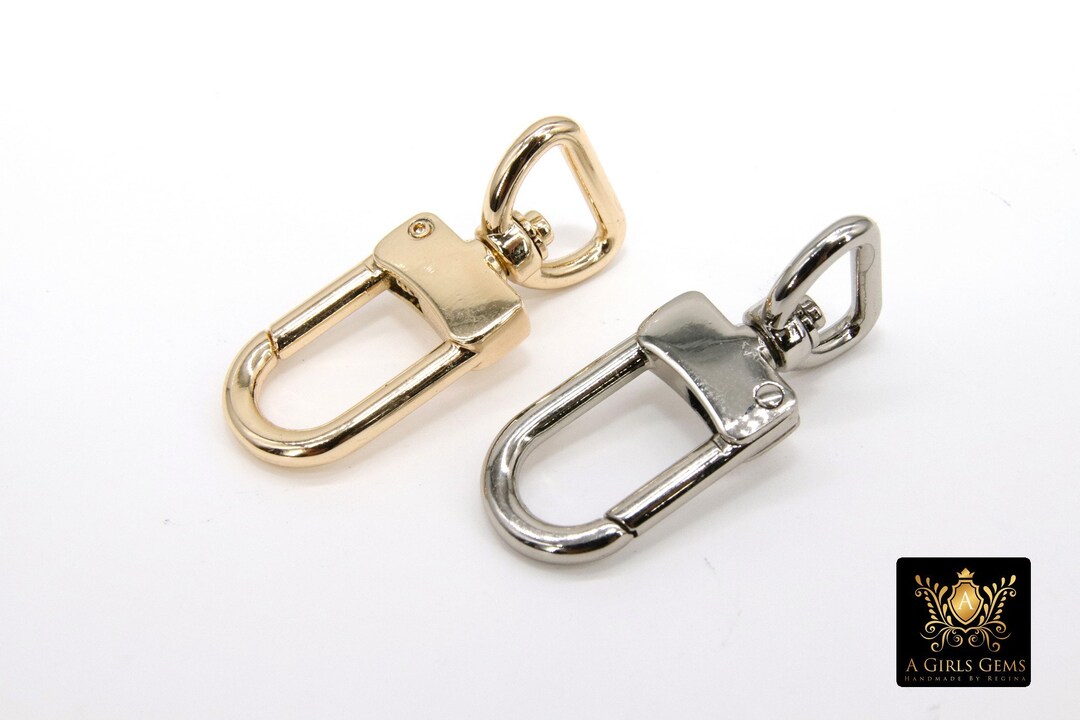 Gold Spring Gate Clasps, Silver or Black Spring Lock Swivel Push Clip ...