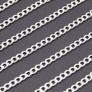 925 Sterling Silver Curb Chain, 5 Mm Curb Chain CH #834, Unfinished ...