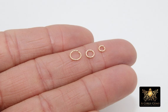 16K Gold Filled 5mm Soldered Jump Ring Pack For Jewelry Making