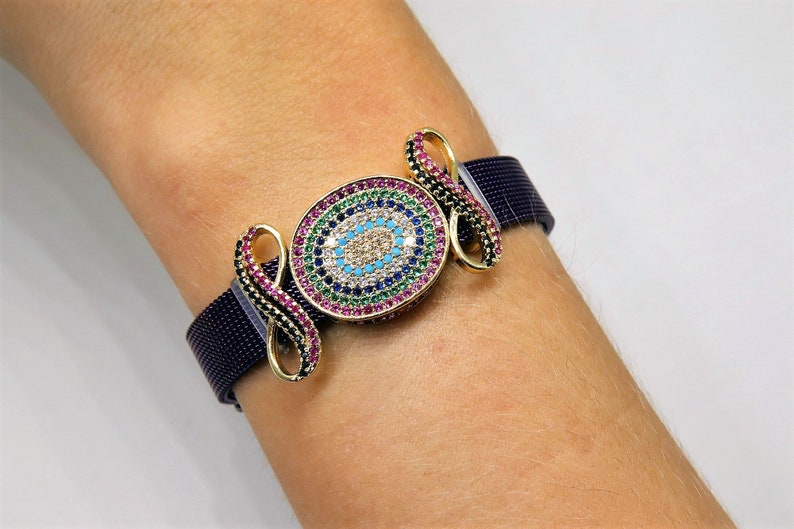 CZ Micro Pave Slider Bar Beads Gold Silver Charms Slide Etsy