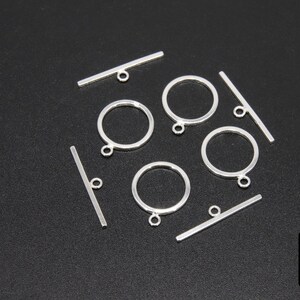 Large 925 Sterling Silver Toggle Clasp Set, 17 X 14 Mm Toggle Ring ...