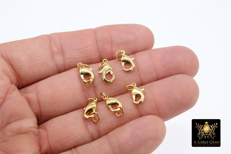 Gold Lobster Clasps Lobster Claws With Matching Jump Rings 7 Etsy