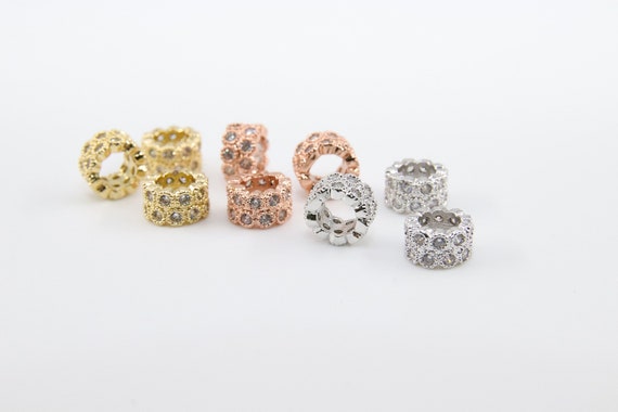 10x 18mm acrylic beads WHITE /& GOLD HONEYCOMB