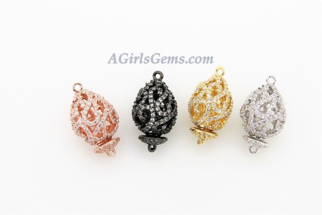 CZ Micro Pave Clasps Beads, Links, Clasps, Beads for Bracelets and